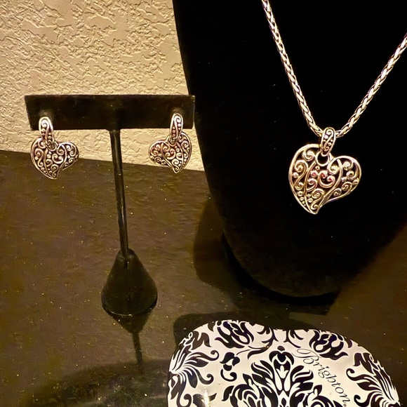 Brighton Bibi Love Necklace and Earrings NWOT - Picture 2 of 3